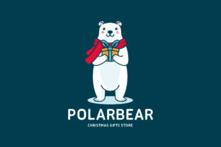 Cute Polar Bear Christmas Logo Template: A Versatile Design Asset for Creative Professionals