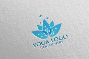 Lotus Flower Logo 6 for Yoga and Spa