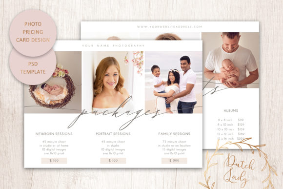 Photography Price Card Template 14: A Versatile Tool for Creative Professionals
