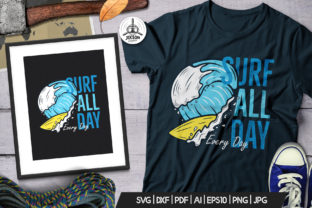 Surf Adventure TShirt Print Summer Badge